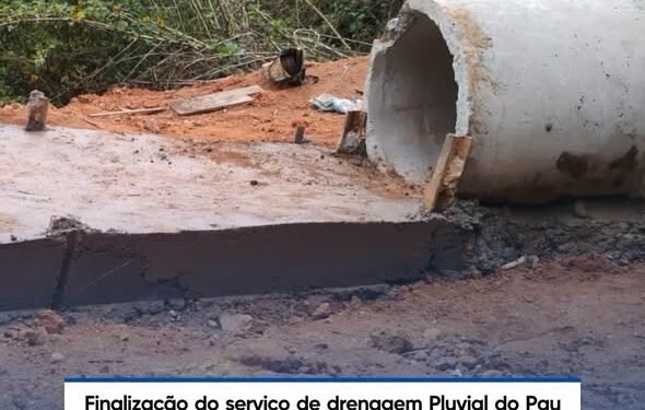 Prefeitura de Tiradentes conclui obra de drenagem pluvial na comunidade do Pau de Óleo